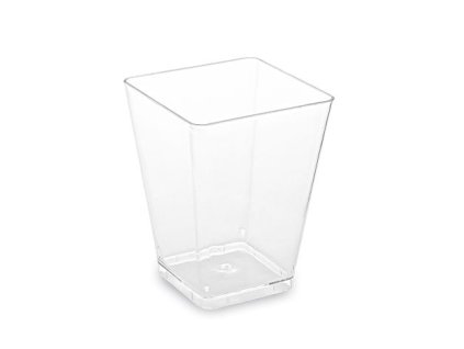 Fingerfood kelímek (PS) hranatá čirá 58 x 58 x 76 mm 160ml [20 ks]