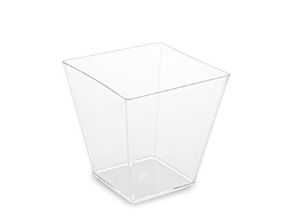 Fingerfood kelímek (PS) hranatá čirá 72 x 72 x 72 mm 230ml [20 ks]