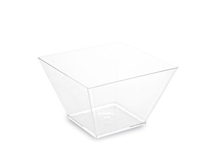 Fingerfood kelímek (PS) hranatá čirá 110 x 110 x 70 mm 500ml [20 ks]