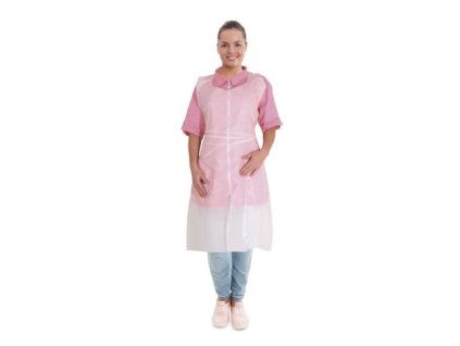 Zástěra (LDPE) jednorázová bílá [50 ks]