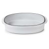 Caractére zapékací mísa, oválná 26 × 18,5 cm, bílá