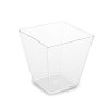 Fingerfood kelímek (PS) hranatá čirá 59 x 59 x 54 mm 100ml [50 ks]