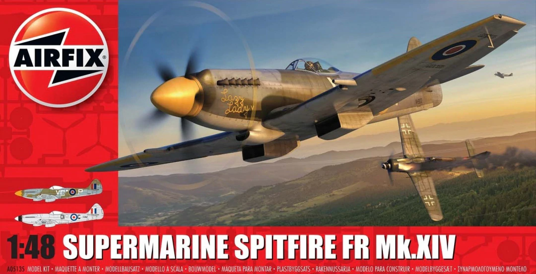 Spitfire FR Mk.XIV, Airfix 1/48  A05135, boxart