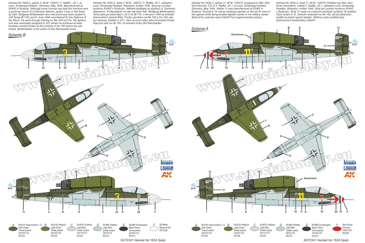 He 162 Spatz, Special Hobby 1/72 Camo 1