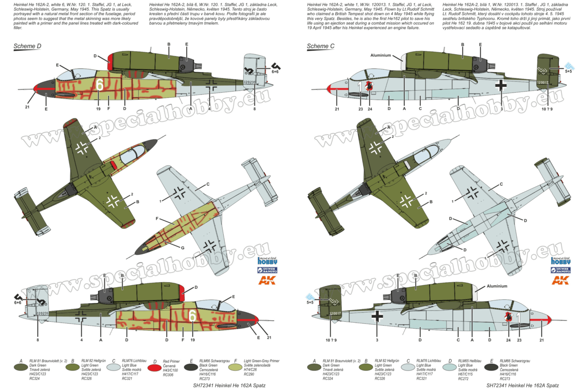He 162 Spatz, Special Hobby 1/72 Camo 2