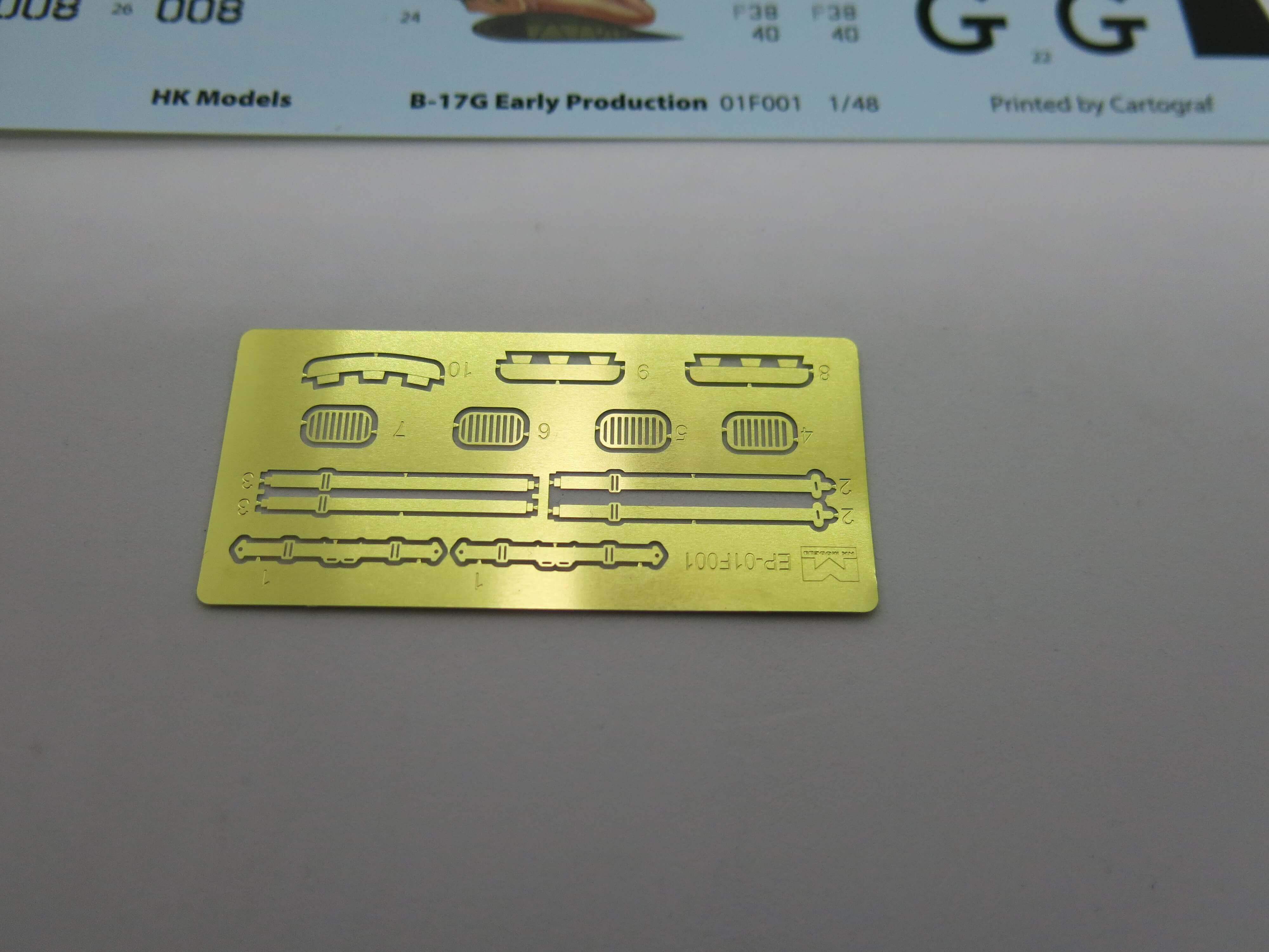 B-17G Early Production HK-model, Photo Etched parts