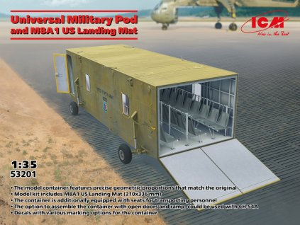 Universal Military Pod w/ M8A1 US Landing Mat 1:35 40 1271