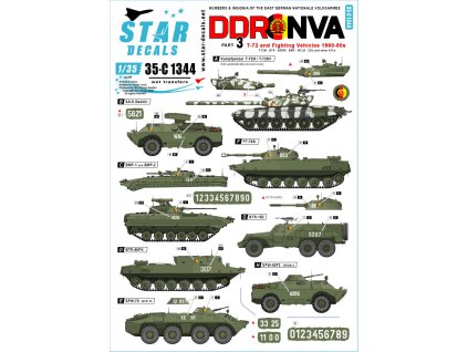 DDR-NVA # 3. East Germany. T-72 and AFVs 1960-80s - obtisky 1:35 40 325