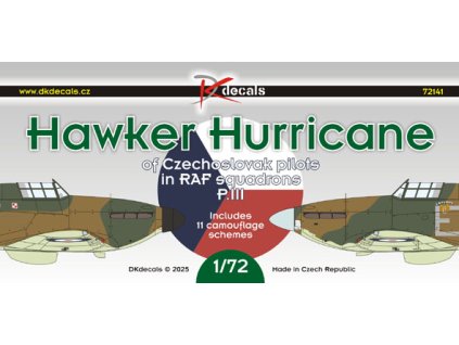 Hawker Hurricane of Czechoslovak pilots in RAF squadrons P.III 1:72 40 354