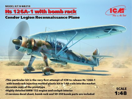 Hs 126A-1 with bomb rack Condor Legion Reconnaissance Plane 40 11758