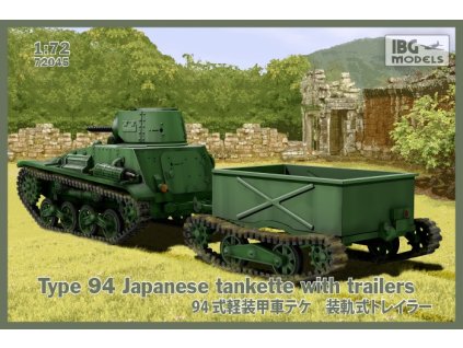 Type 94 Japanese tankette with trailers (2 trailers in the box!) 40 10655