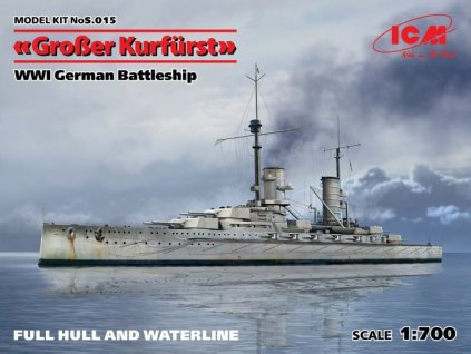 Grosser Kurfurst WWI German Battle Ship 1:700 40 10614