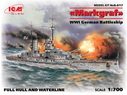 Markgraf WWI German battleship 1:700 40 10032