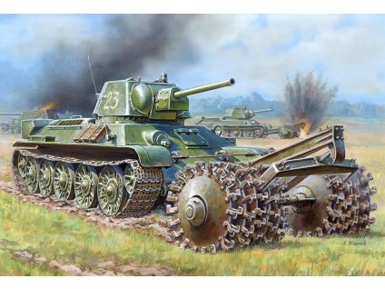 Soviet medium tank T-34/76 with Mine Roller 40 8097