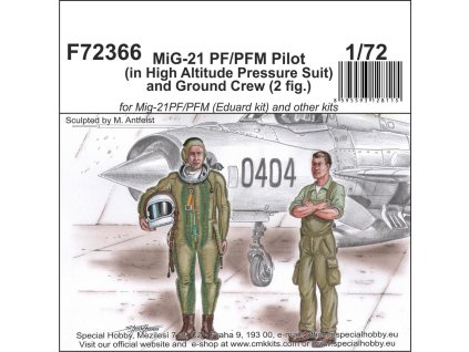 MiG-21 PF/PFM Pilot (in High Altitude Pressure Suit) and Ground Crew (2 fig.) 40 7125