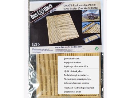 Real wood plank set 5t Trailer (DW35006) 40 7033