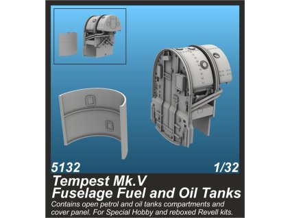 Tempest Mk.V Fuselage Fuel and Oil Tanks  , resin 40 6767