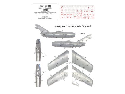 Mig-15/Mig-15UTI masky na krytky (pro Eduard) 40 6497