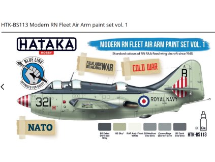 Modern RN Fleet Air Arm paint set vol. 1, set barev 40 6164