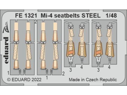 Mi-4 upínací pásy OCEL 1/48 lept 40 3751