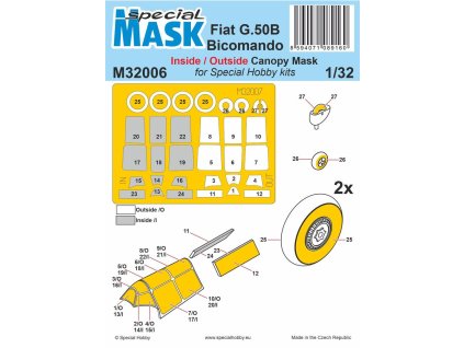 Fiat G.50B Bicomando Mask 1/32 40 3720