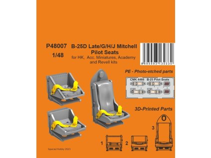 B-25D Late/G/H/J Mitchell Pilot Seats 40 3282