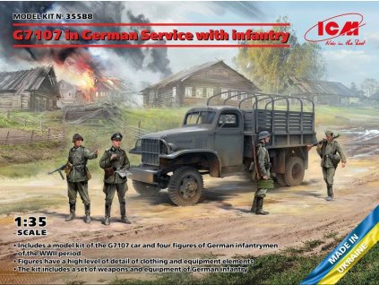 G7107 in German Service w/infantry (4 fig.) 40 3082