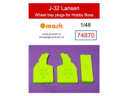 74870 1/48 J-32 Lansen wheel bay plugs (for Hobby Boss) 40 2327
