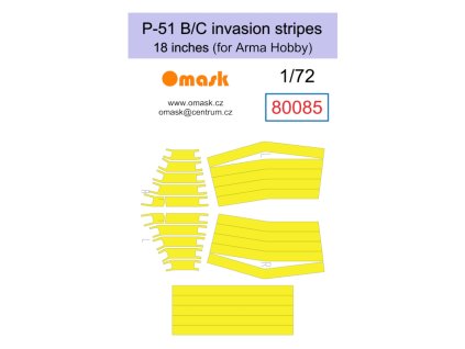 80085 1/72 P-51 B/C invasion stripes 18 inches (for Arma Hobby) 40 1934