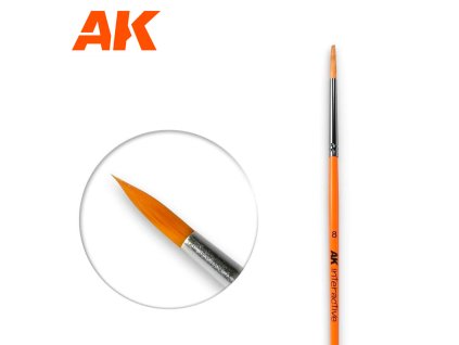 8 Round Brush. Synthetic - kulatý štětec 40 1691