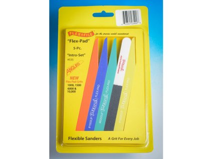 Sada leštících pilníků Flex-pad - obsahuje 5 různých kusů (včetně pilníku Triple-grit) 40 1209