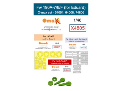 X4805 1/48 Fw 190A-7/8/F O-max set (for Eduard) 40 1200