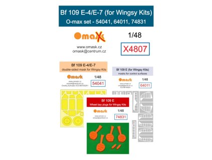 X4807 1/48 Bf 109 E-4/E-7 O-max set (for Wingsy Kits) 40 1202