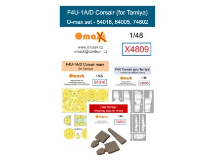 X4809 1/48 F4U-1A/D Corsair O-max set (for Tamiya) 40 1204