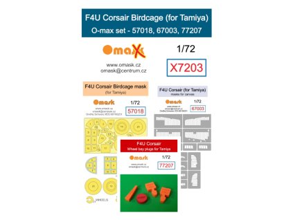 X7203 1/72 F4U Corsair Birdcage O-max set (for Tamiya) 40 1207