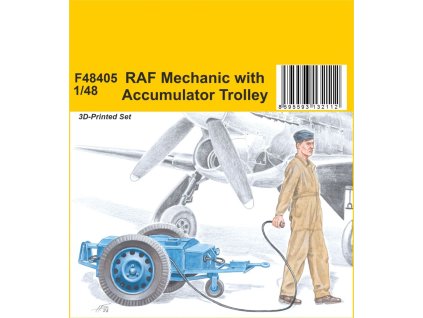 RAF Mechanic with Accumulator Trolley 1:48 40 1030