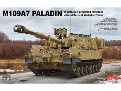 M109A7 Paladin 155 mm Self-Propelled Howitzer with Workable Tracks 1:35 40 440