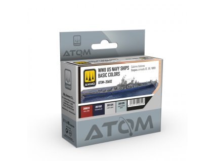 ATOM WWII US Navy Ships Basic Colors Set 40 393
