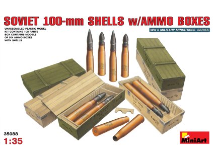 Soviet 100 mm Shels w/Ammo Boxes 40 13502
