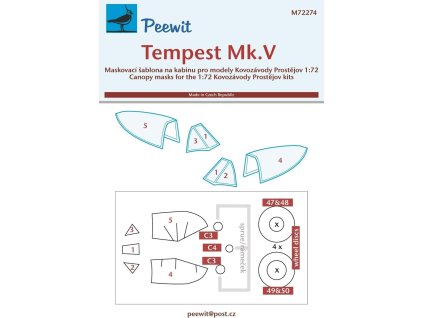 Canopy mask Tempest Mk.V (KP) 40 5802