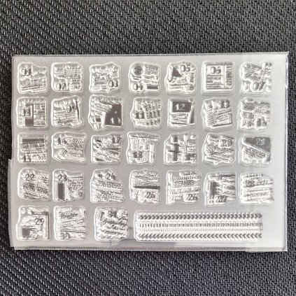 Sada silikonových RAZÍTEK (měsíční kalendář)