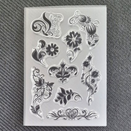 Sada silikonových RAZÍTEK (kytičky)