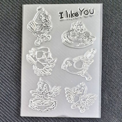 Sada silikonových RAZÍTEK (ptáčci)