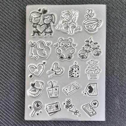 Sada silikonových RAZÍTEK (mix drobných obrázků)