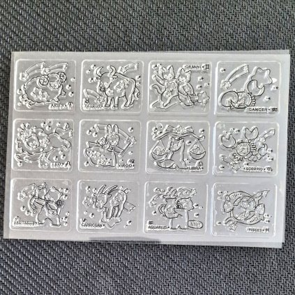 Sada silikonových RAZÍTEK (anglické znamení zvěrokruhu)