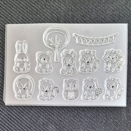 Sada silikonových RAZÍTEK (lesní zvářátka)