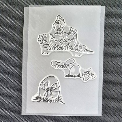 Sada silikonových RAZÍTEK (velikonoční slepička a vajíčko)