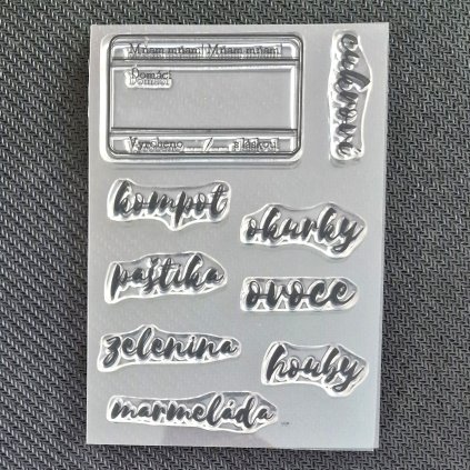 Sada silikonových RAZÍTEK (štítky pro zavařování)