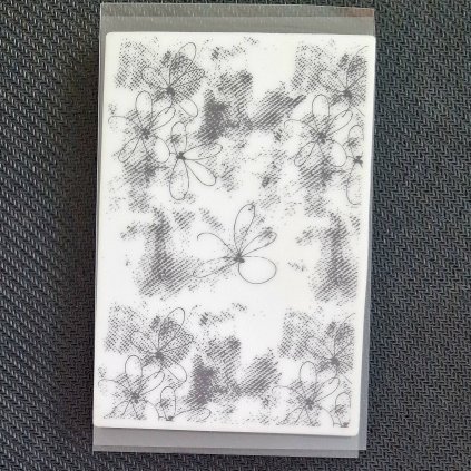 Sada silikonových RAZÍTEK (designová plocha s kytičkami)