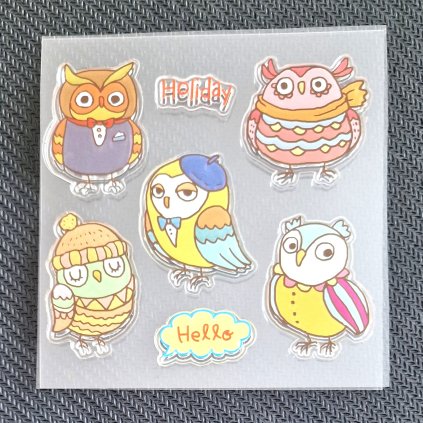 Sada silikonových RAZÍTEK (sovičky)